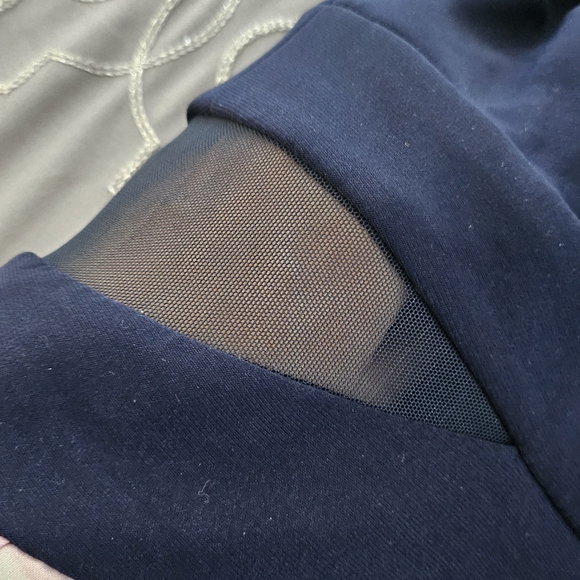 Xscape Navy and Pink Floral Formal Dress - Picture 2 of 4